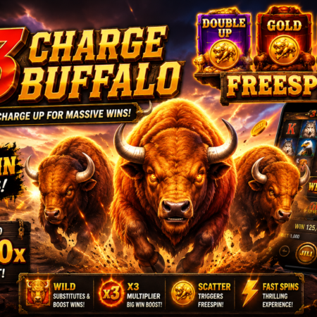 3 Charge Buffalo Review Myanmar 2026 – JILI ရဲ့ Buffalo Slot Game အပြည့်အစုံ